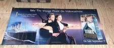 Banner promocional de vinil Titanic VHS Video Store ENORME 74" x 34" DiCaprio Winslet 1997 comprar usado  Enviando para Brazil