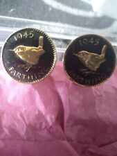 1945 farthing cufflinks for sale  BOREHAMWOOD