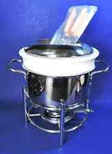 CONJUNTO DE PANELA DE FONDUE WILLIAMS SONOMA AÇO INOXIDÁVEL E PORCELANA (NOVO), usado comprar usado  Enviando para Brazil