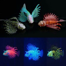  Aquário artificial luminoso peixe-leão tanque de peixes paisagem silicone peixes falsos comprar usado  Enviando para Brazil
