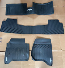 Tapetes de assoalho de borracha 15-20 Chevrolet Tahoe dianteiro 2ª, 3ª linha para todas as condições climáticas preto fabricante de equipamento original comprar usado  Enviando para Brazil