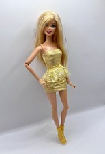 Boneca Barbie Fashionista Vestido Dourado Rainbow Wave #Y7488 Enfeite Corporal Articulado comprar usado  Enviando para Brazil