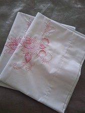 Pair vintage pillowcases. for sale  ASHFORD