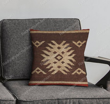 Capa de almofada indiana feita à mão para sala de estar quarto 18x18" capas de almofada de juta comprar usado  Enviando para Brazil