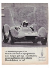 Vela de ignição Champion impressão anúncio Grand Prix Roger Penske Toledo Ohio vintage 1947 comprar usado  Enviando para Brazil