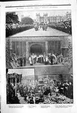 Antique print funeral for sale  UK