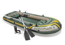 INTEX 68351 Łódź Seahawk 4 Ponton Łódź wędkarska Wiosło Pompa Łódź Zestaw na sprzedaż  Wysyłka do Poland