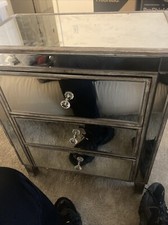 Chevron drawer silver for sale  Saint Louis