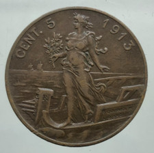 Centesimi prora 1913 usato  Italia