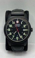 Relógio masculino Wenger Swiss Military 36mm WR 100m mostrador preto data ponteiros luminosos comprar usado  Enviando para Brazil