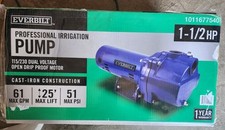 Bomba de irrigação Everbilt Professional ferro fundido 1-1/2 HP dupla tensão , usado comprar usado  Enviando para Brazil