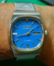 Citizen Vintage 80s Automatic Watch Japan *New Dial Strap Aftermarket* Working, usado comprar usado  Enviando para Brazil
