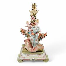 Lámpara Figural De Porcelana Antigua Con Querubines, Сonta & Boehme, Siglo XIX, usado comprar usado  Enviando para Brazil