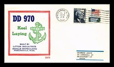 Capa naval dos EUA DD-970 QUILHA COLOCAÇÃO PASCAGOULA MISSISSIPPI, usado comprar usado  Enviando para Brazil
