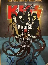 Pôster oficial autografado KISS KRUISE IV 2014 Stanley Simmons Thayer Singer comprar usado  Enviando para Brazil