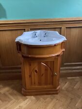 oak bathroom basin unit for sale  WIGAN