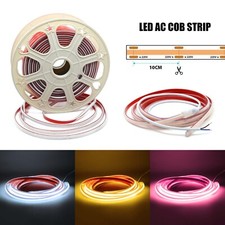 Fiação dura LED COB AC luz de tira sem costura IP65 220V-240V 10mm de largura 10cm/corte comprar usado  Enviando para Brazil