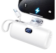 Carregador portátil, mini banco de potência, carregador de telefone 5000mAh, bateria compacta comprar usado  Enviando para Brazil