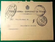Telegramma espr.di stato usato  Campobello di Licata