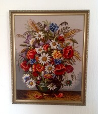 Gesticktes bild blumenstrauß gebraucht kaufen  Barsinghausen