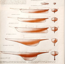 1954 America's Cup Boat Shape Evolution Yachting Life Magazine Page DWJJ13 comprar usado  Enviando para Brazil