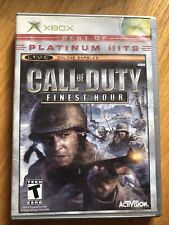 Call of Duty Finest Hour Platinum Hits (Xbox, 2004) Estojo e Apenas Manual, usado comprar usado  Enviando para Brazil
