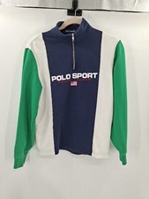 Polo Ralph Lauren Polo Sport listra vertical quarto de zíper suéter grande comprar usado  Enviando para Brazil