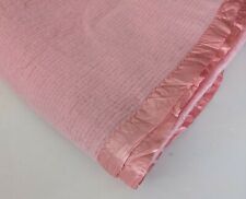 Cobertor acrílico vintage waffle tecido acabamento acetinado rosa lance térmico 69x78, usado comprar usado  Enviando para Brazil