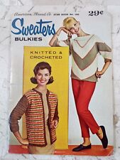 American Thread Co VTG 1960s Star Book 166 SWEATERS VOLKIES malha e crochê, usado comprar usado  Enviando para Brazil