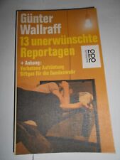 Günter wallraff unerwünschte gebraucht kaufen  Deutschland