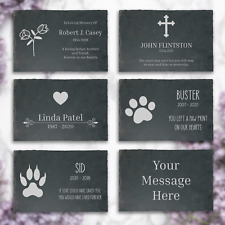 Personalised slate memorial for sale  Shipping to Ireland