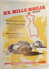Pôster Porsche XX. Reimpressão Mille Miglia 1953 20x27" comprar usado  Enviando para Brazil