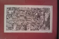 Gravure encadrée toits d'occasion  Vaugneray