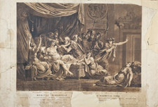 Stampa antica acquatinta usato  Carrara