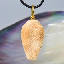 Pingente de cabeça de cobra concha esculpida, ouro Vermeil prata esterlina e safira 12,69 g comprar usado  Enviando para Brazil