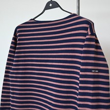 Camisa breton listrada de algodão pesado SAINT JAMES "OUESSON", feita na França, 4 comprar usado  Enviando para Brazil