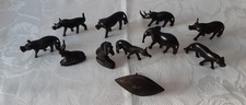 Schwarze tierfiguren afrikanis gebraucht kaufen  Plauen