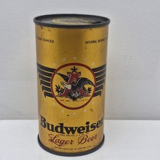 Lata de cerveja vintage Flat Top dourada Budweiser Virginia Tax comprar usado  Enviando para Brazil