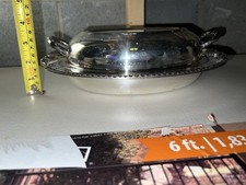 silver covered dish vegetable for sale  Brewster