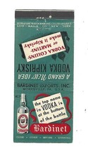 Usado, Vodka Bardinet - Morrisville, PA. Matchcover Vodka Kiprisky comprar usado  Enviando para Brazil
