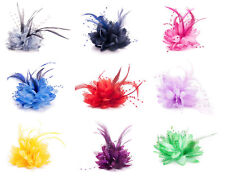 Flower feather fascinator for sale  BURY