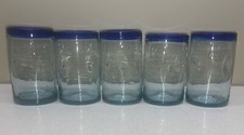 Copos bolha mexicanos soprados à mão aro azul cobalto 5" conjunto de 5 copos, usado comprar usado  Enviando para Brazil