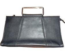 Bolsa de mão bolsa de embreagem alça de metal Giannini preta com zíper superior 11x6x2,5 comprar usado  Enviando para Brazil