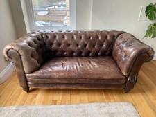 Sofa leather chesterfield for sale  BRISTOL