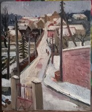 Paysage neige huile d'occasion  Vincennes