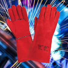 Welding gloves red for sale  LONDON