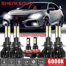 Lâmpadas de direção de neblina feixe alto baixo farol de LED 6000K para Honda Civic 2006-2015 comprar usado  Enviando para Brazil