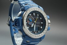 Relógio solar masculino [quase perfeito] Casio G-Shock Gulfmaster GWN-1000-2AJF azul prata comprar usado  Enviando para Brazil
