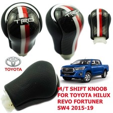 HILUX REVO 2015-19 BOTÃO DE MUDANÇA DE FIBRA DE CARBONO M/T LINHA VERMELHO-BRANCO comprar usado  Enviando para Brazil