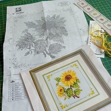 Sunflower cross stitch for sale  PICKERING